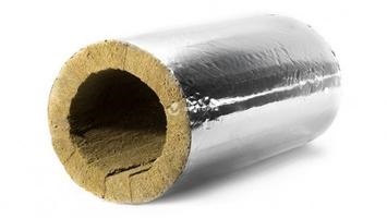 Цилиндр минераловатный ЭКОРОЛЛ КВ-100 ФА кашированный алюминиевой фольгой 1000х133х70 мм