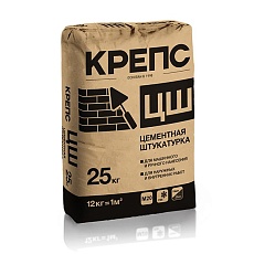 Крепс ЦШ 25 кг цементная штукатурка (56шт)